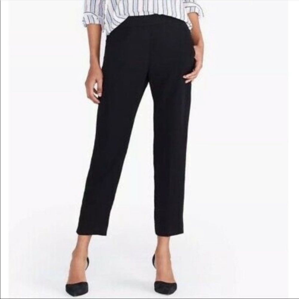 J. Crew Black Jamie Pants with Elastic Waist
